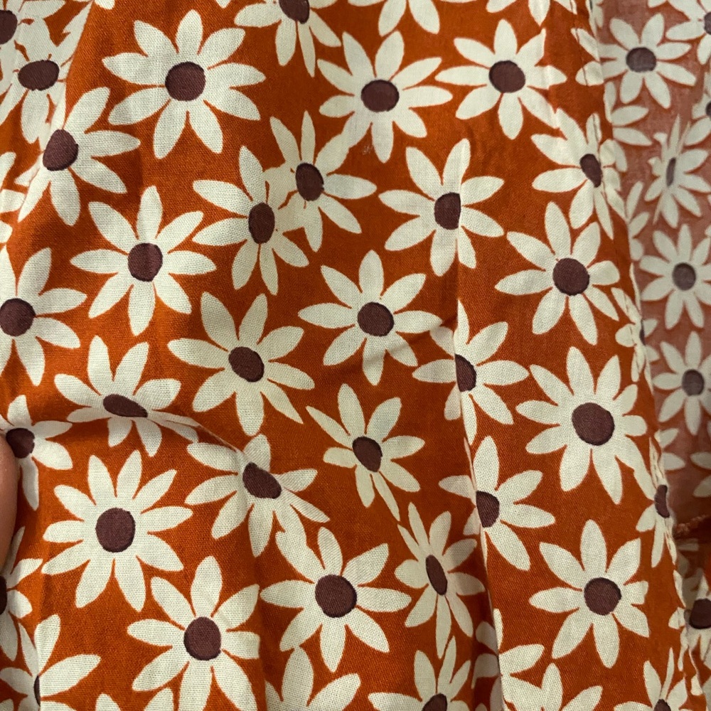 Madewell Falling Daisies True Wrap Dress 100% Cotton - Picture 3 of 5